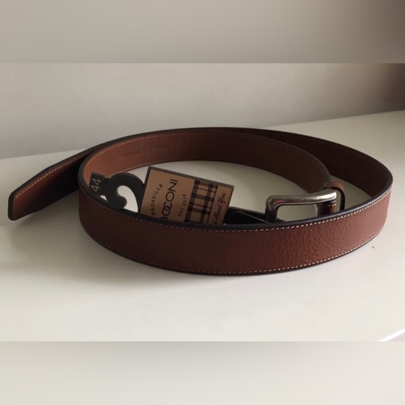 BOCONI men leather belt/tan total size 44 - Picture 3 of 3